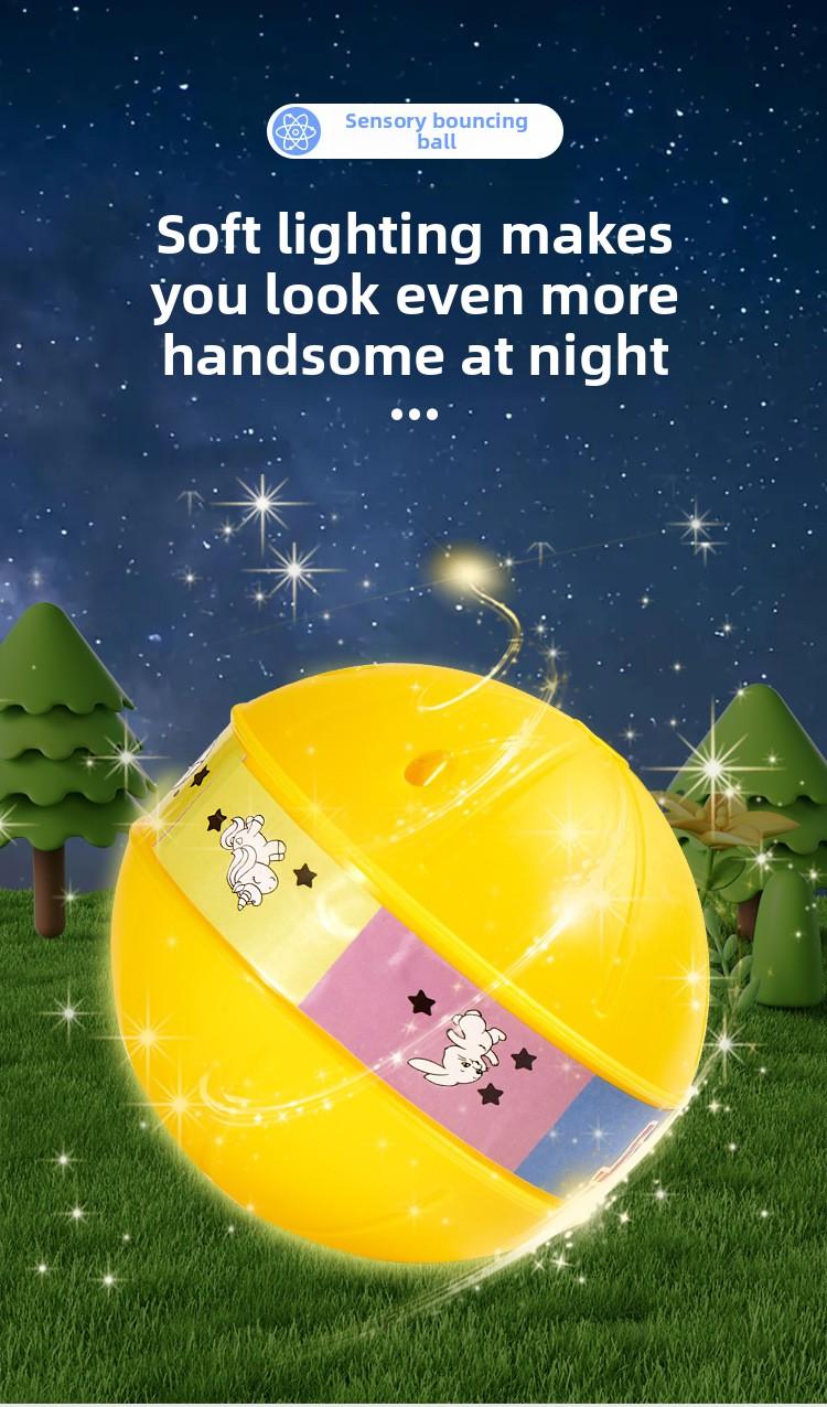 Children's glowing jumping ball, flashing luminous one-foot swing ball, bouncy jump rope ball, foot swing hoop, foot hula hoop