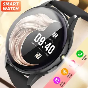 1.28-Inch HD Display Smartwatch, Bluetooth-compatible Connectivity, Customizable Wallpaper, Android & iOS Compatible, Fitness, Flashlight, Notifications, Music Control