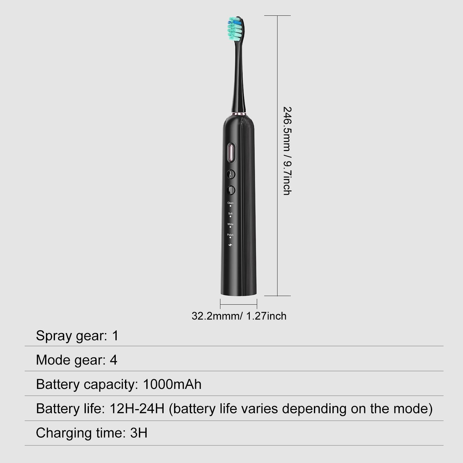 Rechargeable Rotating Electric Toothbrush Kit, 1 Set Deep Cleaning Tooth Care Toothbrush with Teeth Cleaning Tools, Professional Oral Care Products for Adults