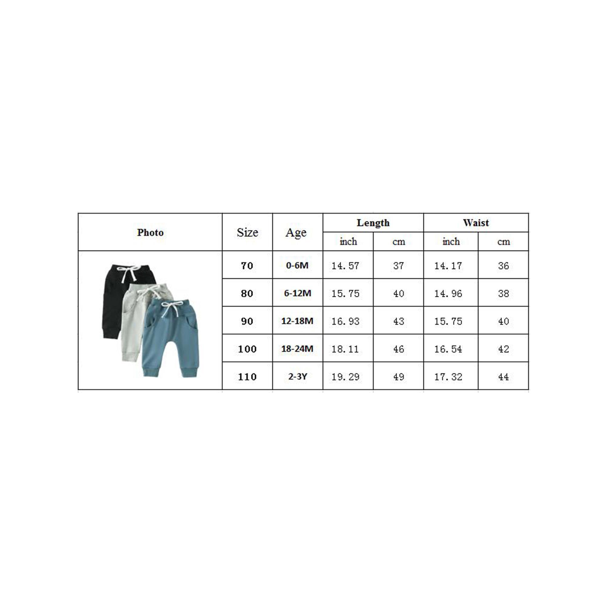 Toddler Baby Boy Fall Pants 3 Pack Active Jogger Casual Athletic Trousers Solid Color Pocket Elastic Waist Harem Bottoms