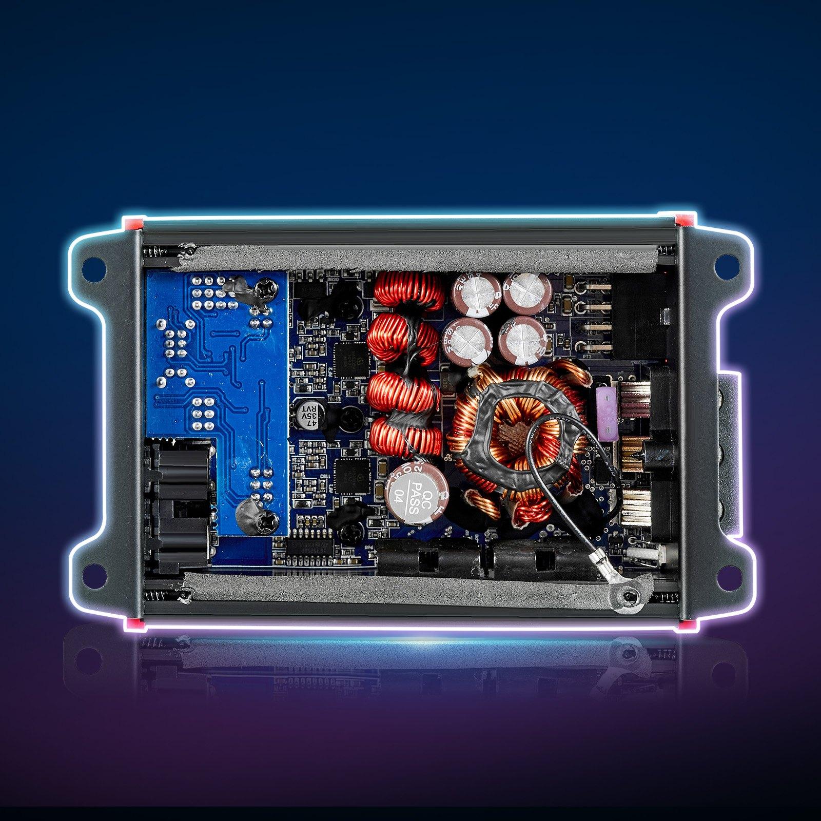 VEVOR 4 Channel Car Audio Amplifier 2 Ohm Stable Bridgeable Class D Full Range Amp Max Power 4 x 120W @ 4 Ohm / 4 x 200W @ 2 Ohm for Car SUV Truck Off-Road