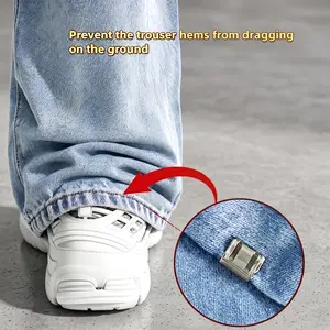 10-Piece Hemming Clips Set, Seamless Adjustable Button Fasteners, Durable Sewing Clips Ideal for Pants Shortening, Customizable Pant Length, Anti-Pull Protection on Ground, Essential Clothing Accessories-YY0
