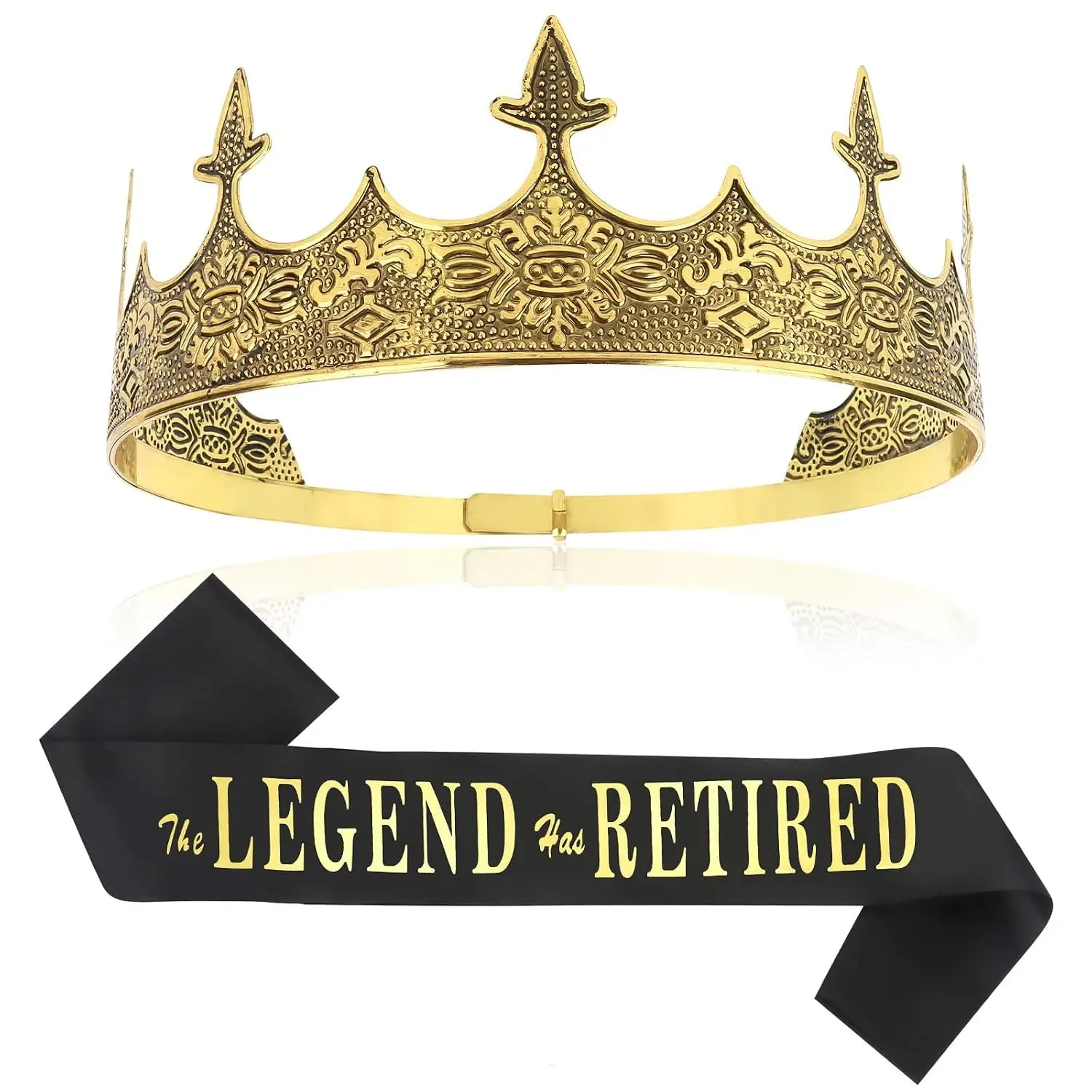 Happy Retirement Gifts for Men, Retired Sash and Crown Kit, Men's Retirement Party Decorations