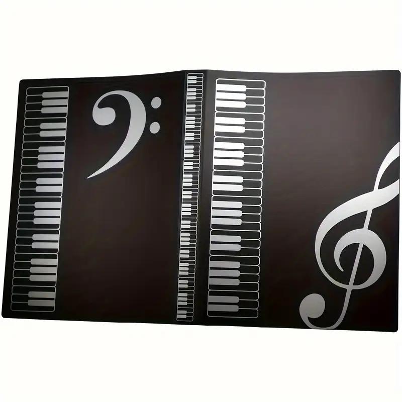 Music Note Pattern File Folder, 40 Pockets File Folder, Organize and Protect Your Sheet Music and Files, Document Organizer, Office Stationery & Supplies