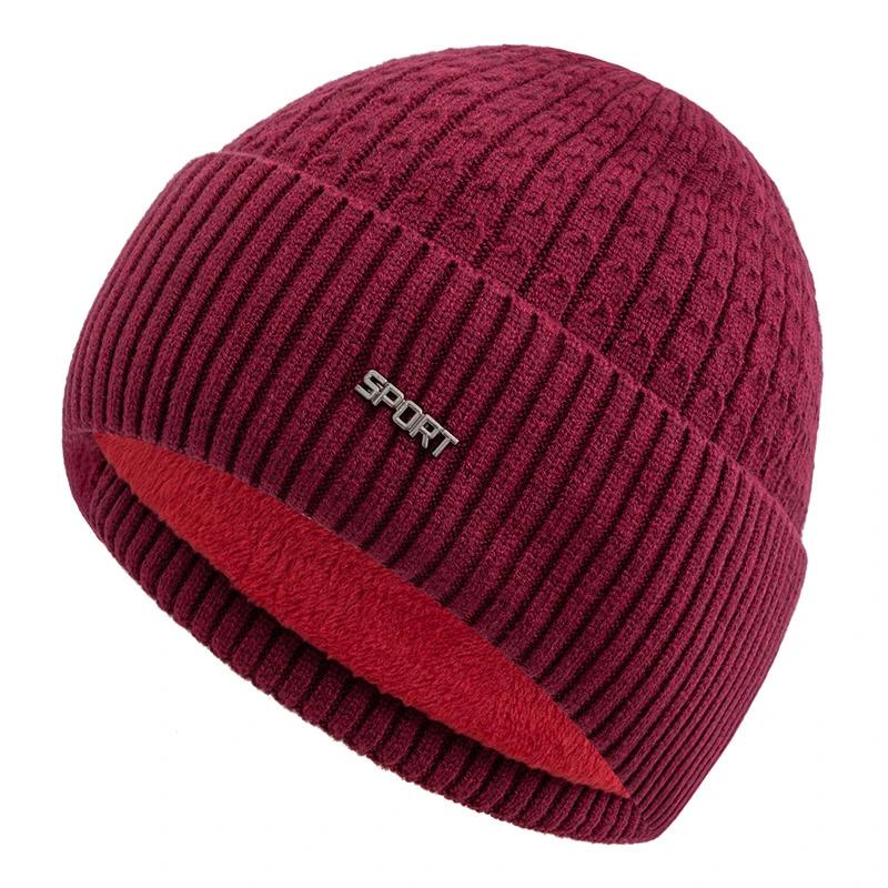 New Unisex Winter Hat Plush Fur Lined Warm Chic Cap Stylish Soft Beanie Hats For Men Women Thicken Ski Sports Knitted Hat
