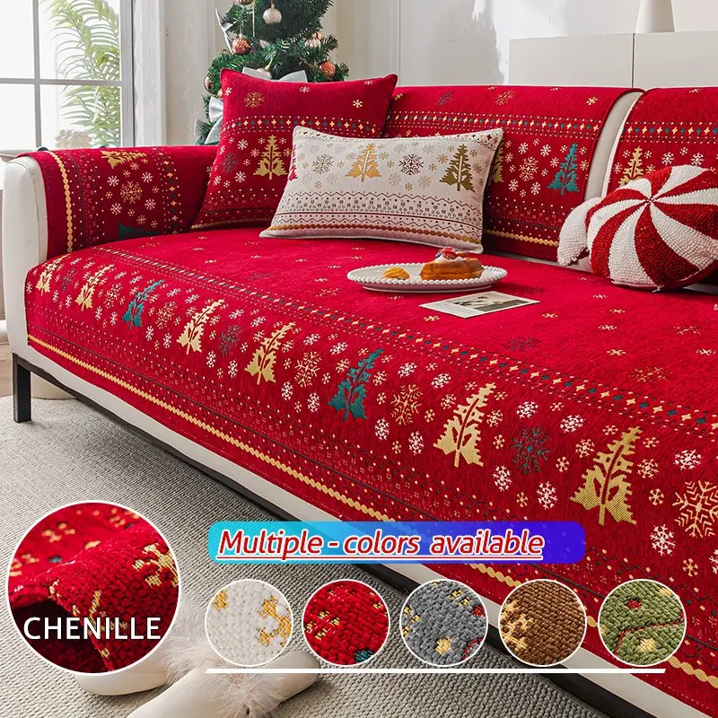 1pc Chenille Sofa Cover, Pet-Friendly All-Season Soft Non-Slip Couch Protector, Breathable for Bedroom Office Living Room, 1-4 Seater Chaise Lounge