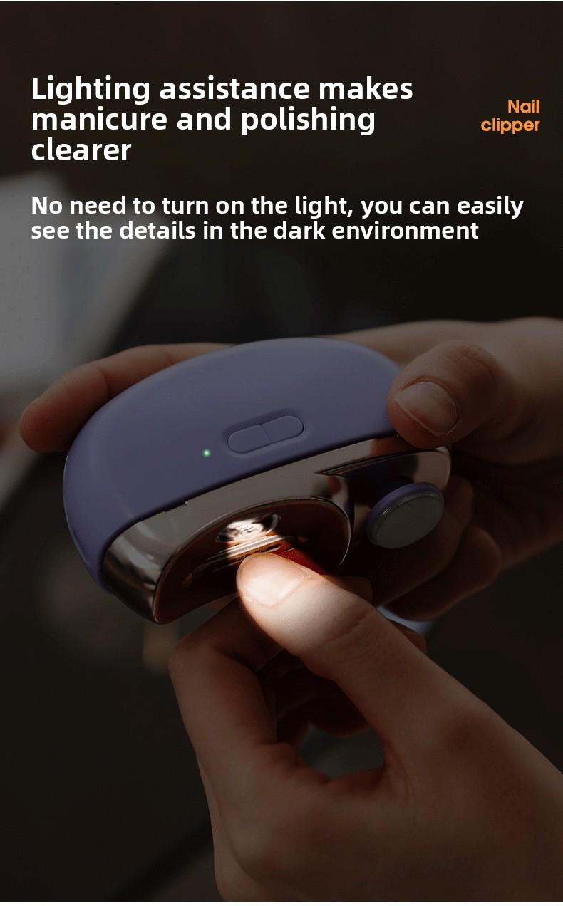 3-in-1 Electric Nail Clipper Trimmer & Polisher with No Mess Debris Collector, All-in-One Manicure Pedicure Tool for Cutting, Filing, and Cuticle Care, USB Rechargeable with LED Light, Safe Quiet for Elderly Women Men, Portable Nail Care Kit