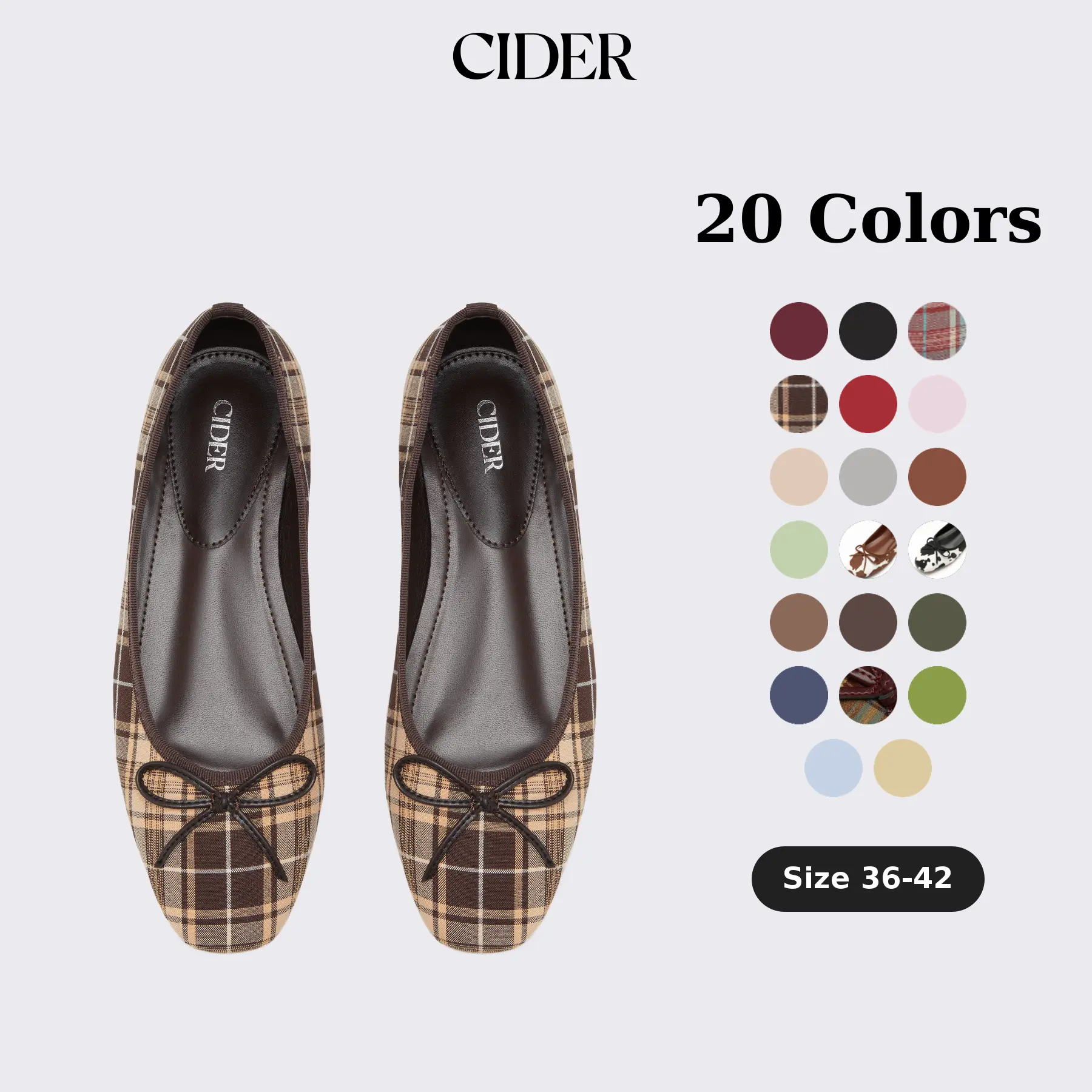 Cider Bow Decor Square Toe Ballet Mary Jane Flats, Classic Chic Ballet Flats for Daily Casual & Work [LIVE ONLY]