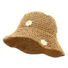 Women's Handmade Crochet Straw Cute Hat, Summer Floral Beach Sunshade Hat, Sun, Foldable UV Protection, Perfect for Outing, 1 Piece