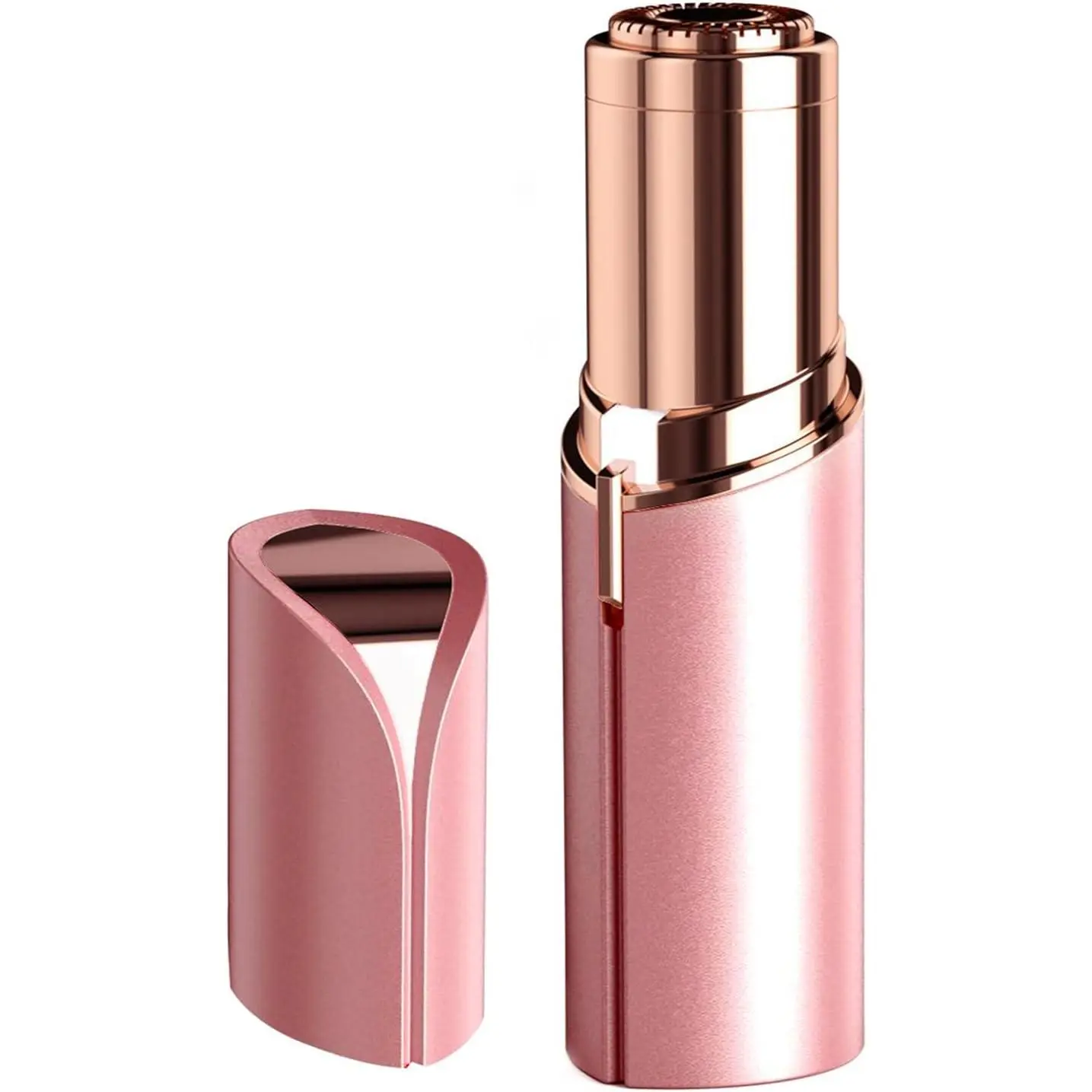 Facial Hair Removal for Women Painless Hair Remover, Waterproof Shaver Razor Hair Remover with LED Light for Face Bikini Peach Fuzz Upper Mustache Lip Chin (Rose Gold)