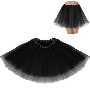 Women's 3 Layer Ballet Tutu Skirt | Tulle Party Skirt | Festival Dance Skirt | Pull On | 2 Pack