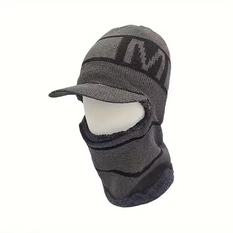 Men’s Winter Thermal Hat & Neck Warmer  Non-Stretchy Knit for Extreme Cold  Ear Muff & Balaclava Face Mask for Skiing, Snowboarding & Hiking  Hand Washable Cold Weather Gear for Outdoor Adventures