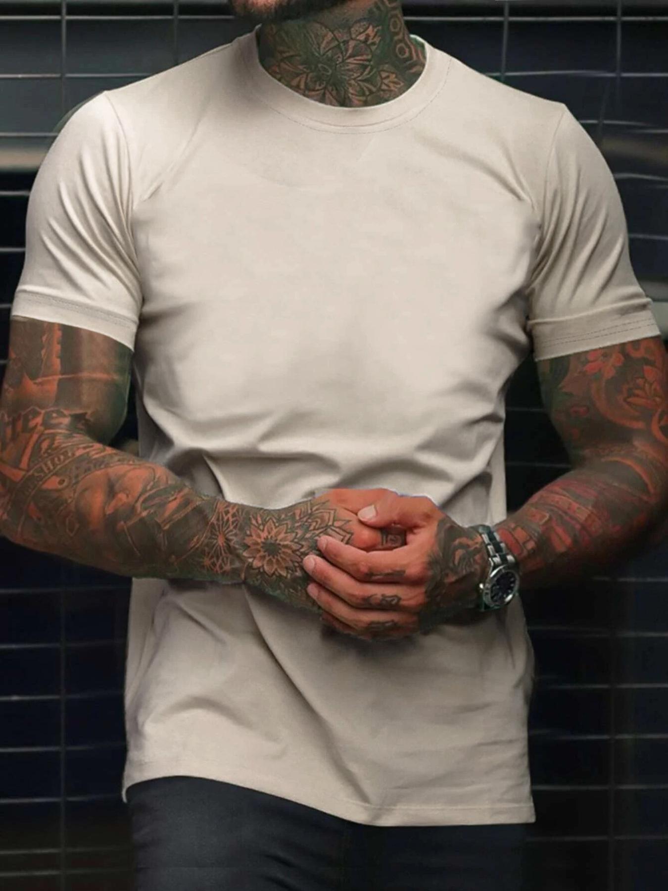 Men's Letter Print Drop Shoulder Sleep Tee, Casual Short Sleeve Round Neck Sleep Top for Daily Home Wear, Sleepwear Loungewear for Men, Crewneck, Menswear