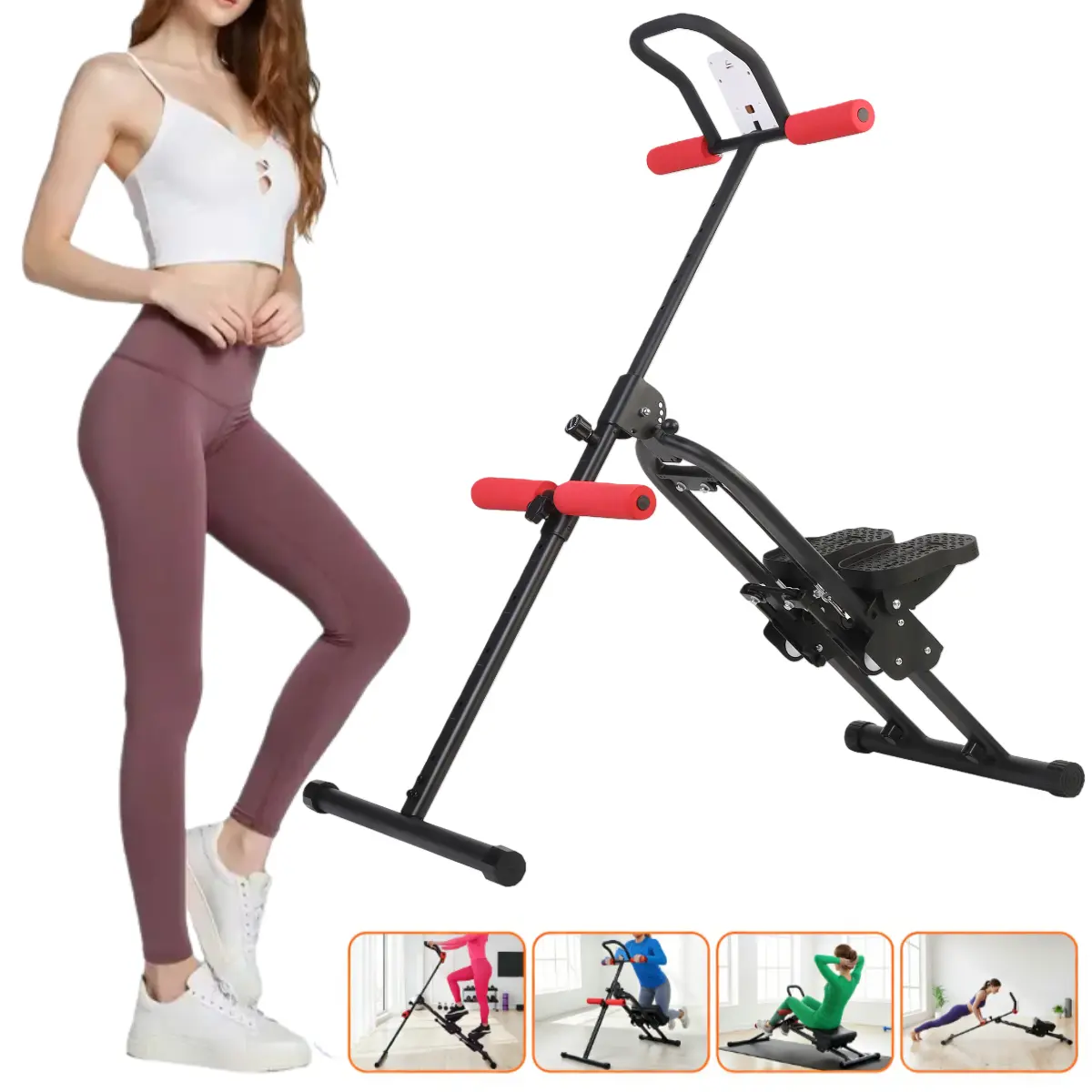 3-in-1 Foldable Home Gym Machine Stair Climber Ab Trainer Rowing Machine Silent Full Body Workout Gear 3-in-1 Foldable Home Gym Machine Stair Climber Ab Trainer Rowing Machine Silent Full Body Workout Gear