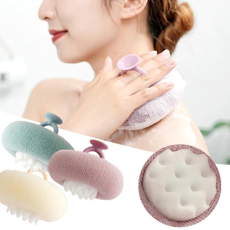4PCS Multifunctional Massage Shower Ball - Soft Skin-Friendly Flower Bath Sponge for Rich Foam, Deep Cleansing & Back Rub | Cute Bathroom Exfoliation Tool