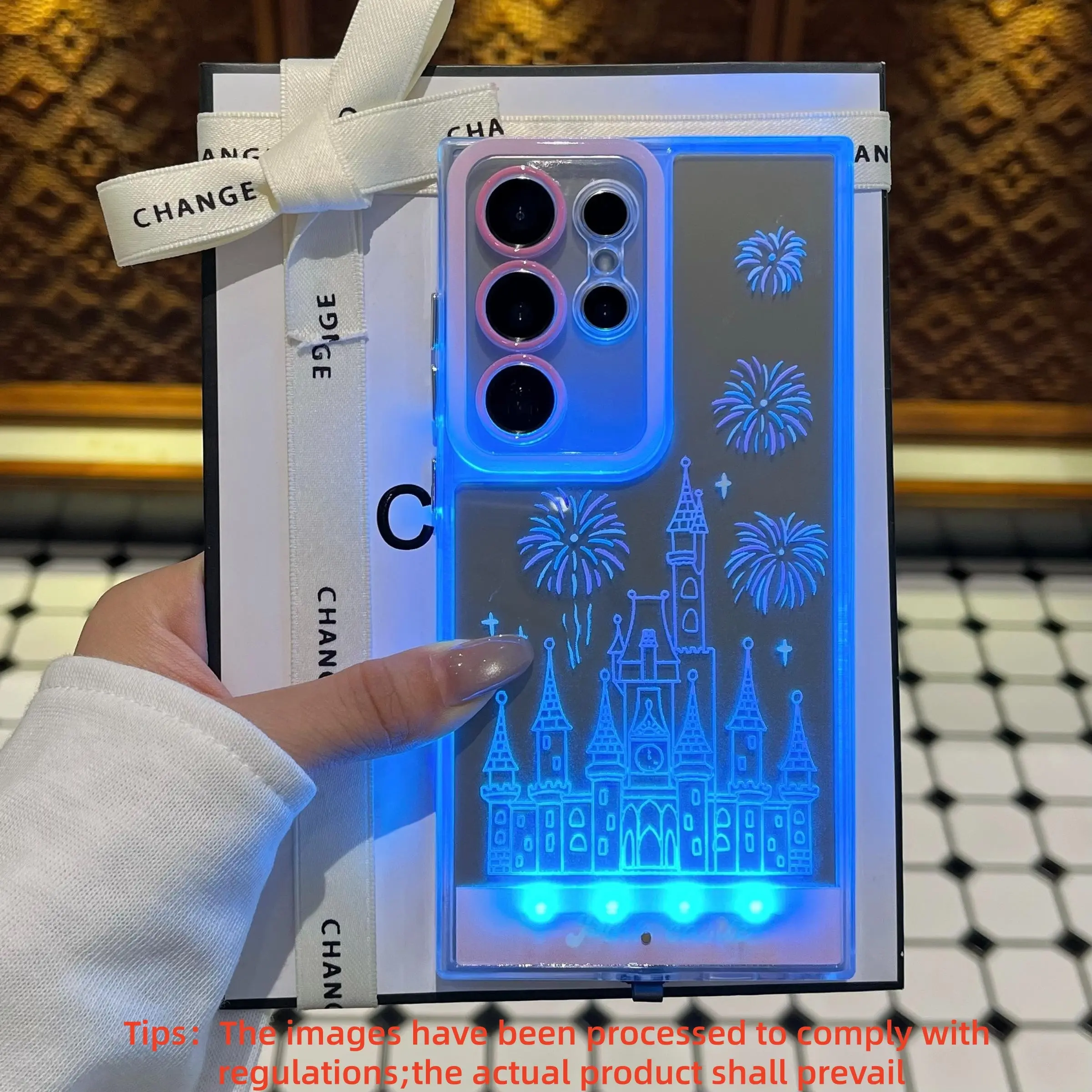 Voice-Controlled Glow Design Phone Case, Shockproof Protective Tpu Cover for Samsung Galaxy S26, S25, S24 Ultra, A56, A55, A35, A36 Series, Stylish Shockproof Casing