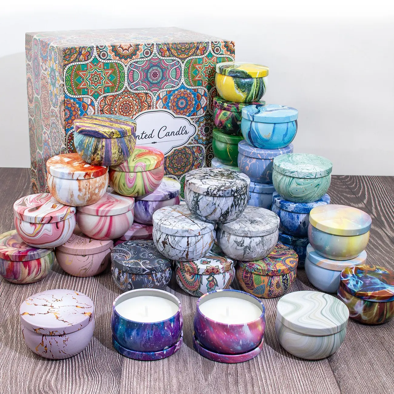 Scented Candles 36 Pack Soy Wax Travel Tin Jar Candles for Home 2.5 OZ Scented Candles for Mom for Christmas, Birthday, Thanksgiving, Mother's Day, Halloween