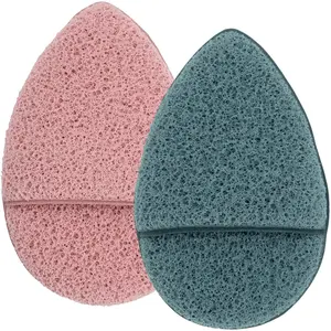 Face Sponges for Cleansing, Exfoliating Face Scrubber and Reusable Makeup Remover, Blue and Pink, 2 Pack