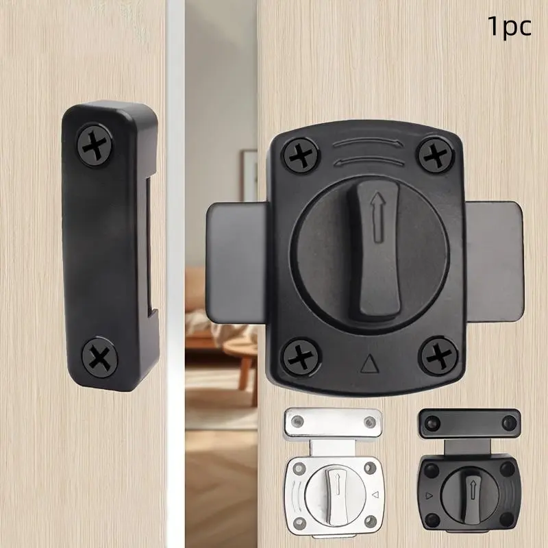 Zinc alloy door latch lock, bathroom and bedroom door anti-theft deadbolt, left and right universal door bolt, heavy-duty metal material, reinforced safety bolt, suitable for doors, cabinets, and fences