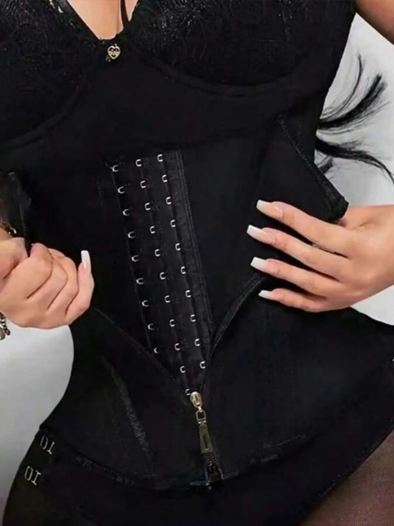 Women's Tight Fit Corset, Taming Girdle, Fajas, Compression Belly Control, Abdomen Compression Waist Cincher, Zipper & Hook Dual Closure, Reinforced Boning Waist Trainer, Ideal For Everyday Use, Special Events, Travel