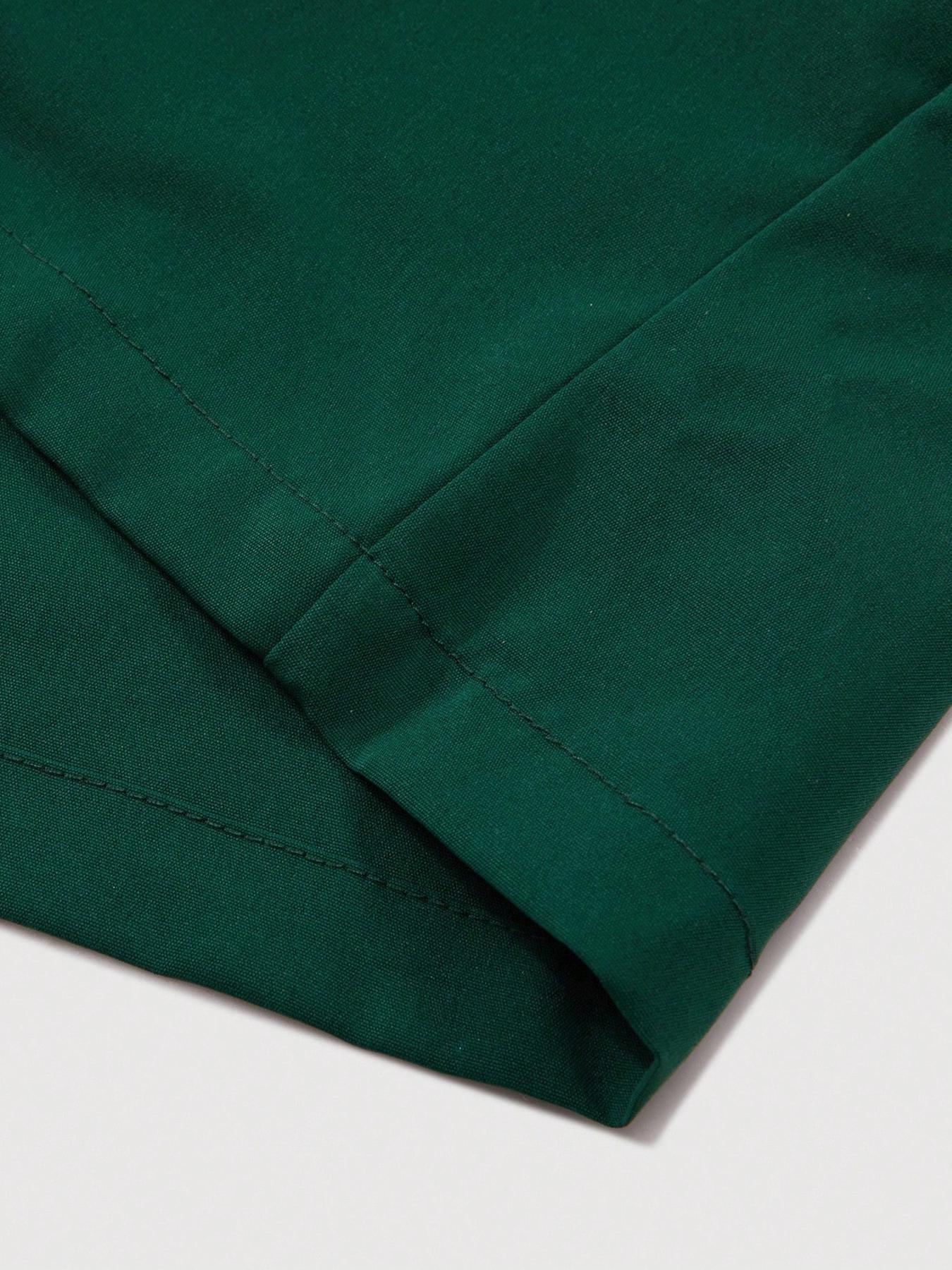 Men's Short Sleeve Casual Pocket Shirt, Loose-Fit Woven Fabric, Vintage Style Button-Up Design, All Season Wearable