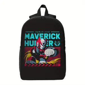 Zero Maverick Hunter Anime-Style Backpack - Large Capacity, with Adjustable Shoulder Straps, Durable Fabric, Suitable for School, Travel, or Leisure Activities