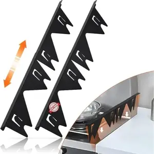 Stainless Steel Stove Covers,Stove Filler,Range Trim Kit, Stove Guards, Heat Resistant and Easy to Clean, Easy retractable Length 13.8" to 27.5", Width 0.79"(2PCS) Adjustable Telescoping，kitchen gadgets
