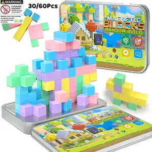 Macaron Magnetic Blocks, Rainbow Colored Magnetic Cubes, Freely Built Open Toys, Sensory Magnetic Toys for Architectural Games, Multi-functional Sensory Outdoor Toys, Creative Magnetic Blocks, Magnetic Building Blocks, Perfect Holiday Gifts
