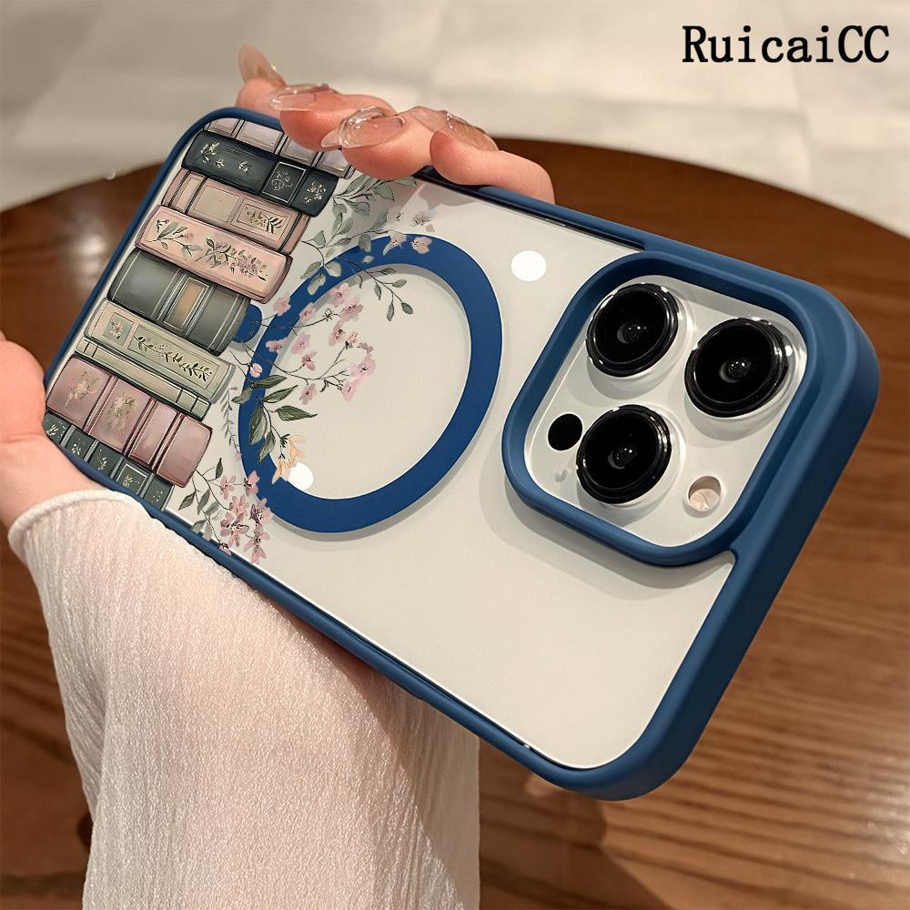 Premium Magnetic Phone Cases for iPhone11/12/13/14/15/16//17/Air/promax/Plus  Floral Bookshelf y2k cased MagSafe Ready, Anti-Fall, Springtok and Ultra-Thin Design | Perfect for Everyday Use Screen Protector Resistance