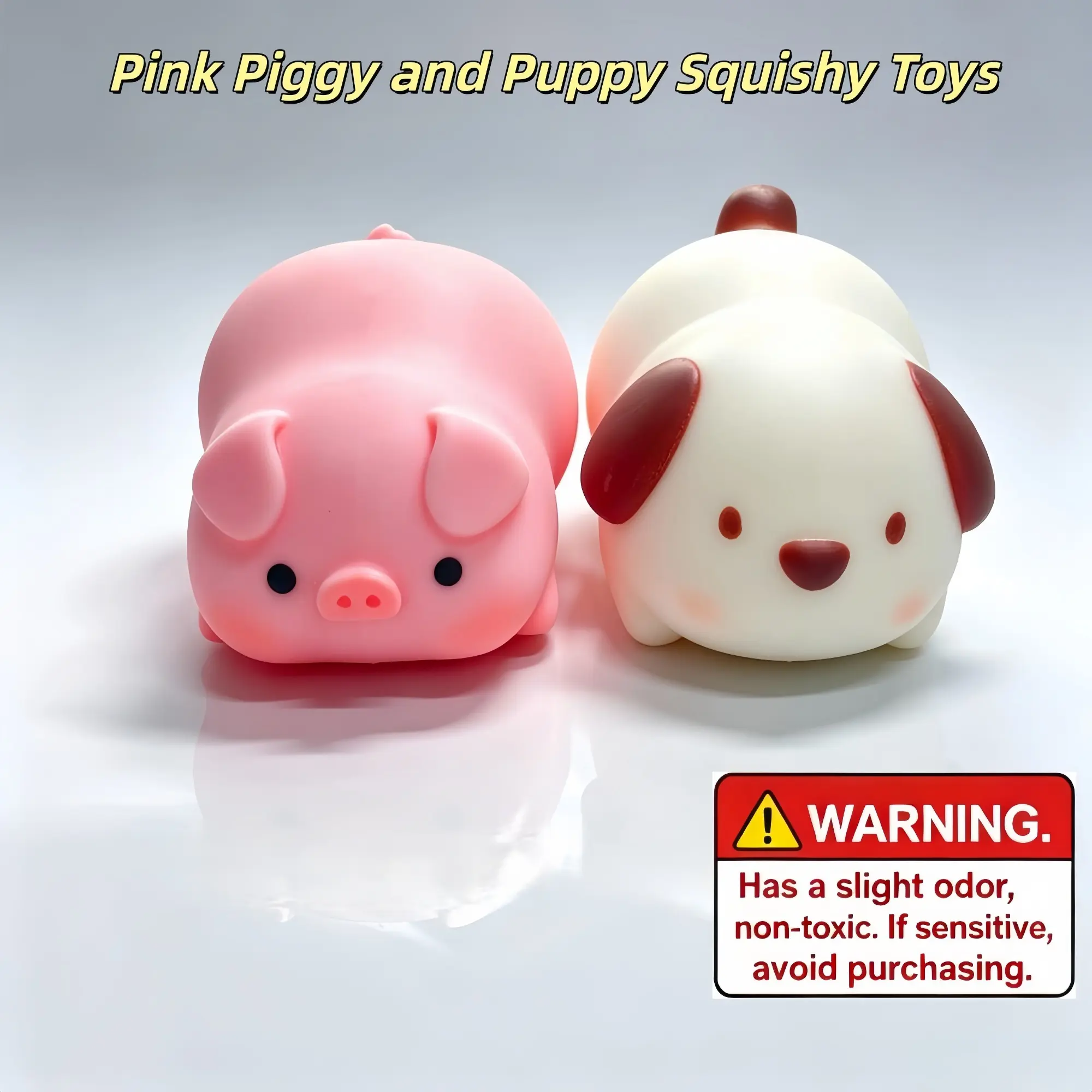 2-Pack Pig & Puppy Squishy Toys, Soft Stress Relief Items, Cute Decorative Gifts, Perfect for Friends and Family
