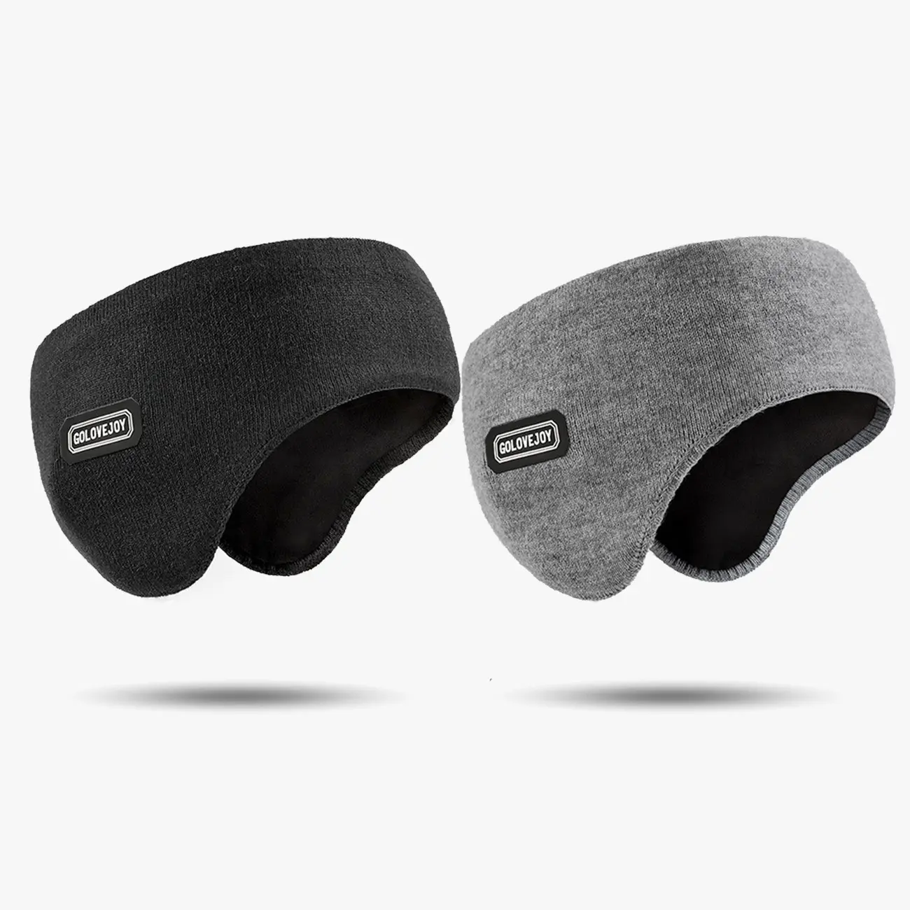 Men’s Winter Ear Warmer Headband, Double-Layer Fleece Lined Windproof Ear Muffs, Stretch Thermal Ear Covers for Skiing, Cycling, Running, Hiking and Snowboarding