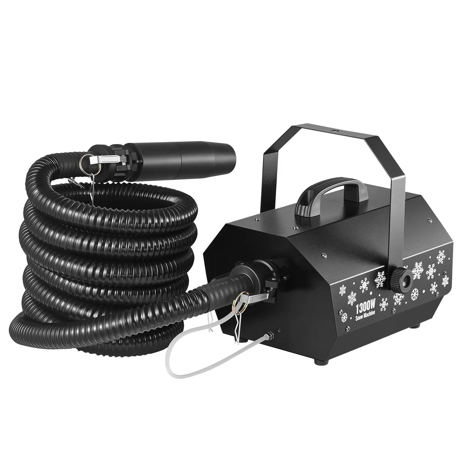 【DealsForYouDays】VEVOR 1300W Super Silent Cold Rolled Steel Snow Machine, Portable Plug-and-Play Unit with Wireless Remote Control, Carrying Handle, Easy Setup for Indoor/Outdoor Xmas Party Decorations