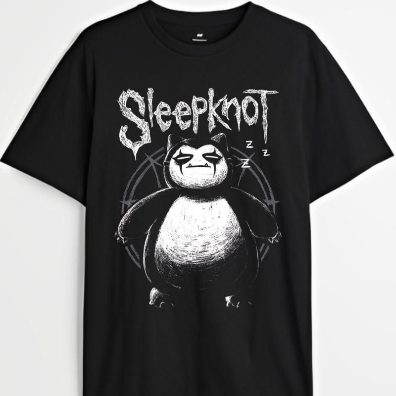 Pocket Monsters Anime T-shirt & Sweatshirt, Snorlax Sleepknot Graphic Tea, Anime & Manga Gifts