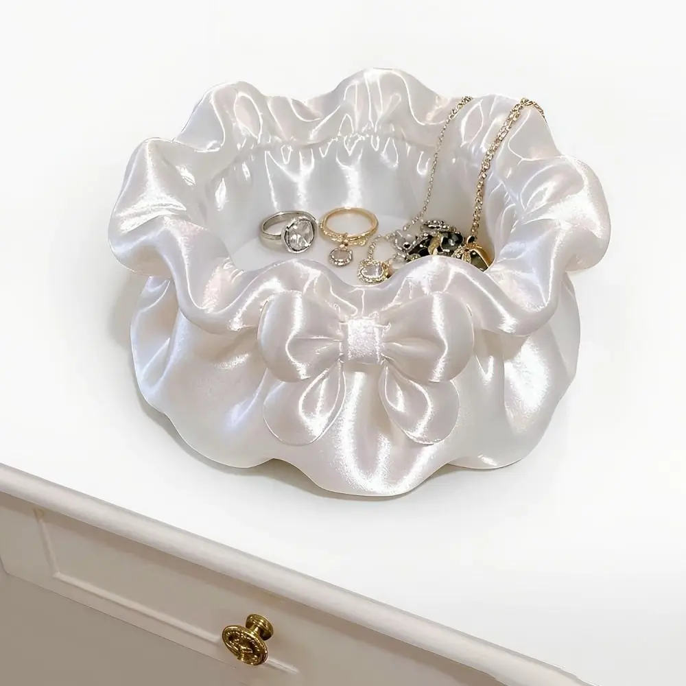 Pearl Finish Jewelry Storage Box, Butterfly Shape Jewelry Tray, Pearl Style Ring Holder, 3D Printed Small Decorative Dish, Teacher Gift, Bathroom Office Home Desk Decoration