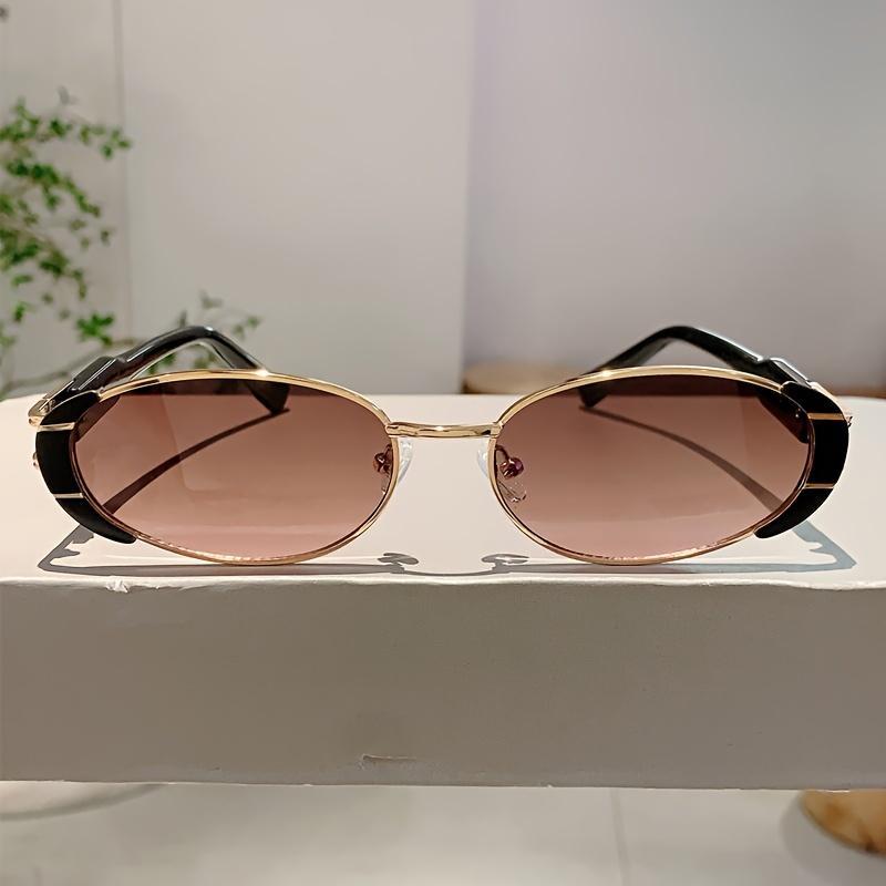 Retro Full-Frame Oval Glasses for Women, Multi-Color Gradient Lenses, Lightweight Plastic Frame, Fashionable Black Eyewear for Stylish Looks rectangle high negative lens men gradient lens trendy casual round frame Reading lentes fashion night vision