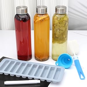 Brajttt Glass Juice Bottle with Lids,16oz Juicing Bottles Reusable, Clear Glass Water Bottles 16 oz with Stainless Steel Airtight Cap,Juice Beverage Container, Leak Proof,Set of 8 Brajttt Glass Juice Bottle with Lids,16oz Juicing Bottles Reusable, Clear Glass Water Bottles 16 oz with Stainless Steel Airtight Cap,Juice Beverage Container, Leak Proof,Set of 8