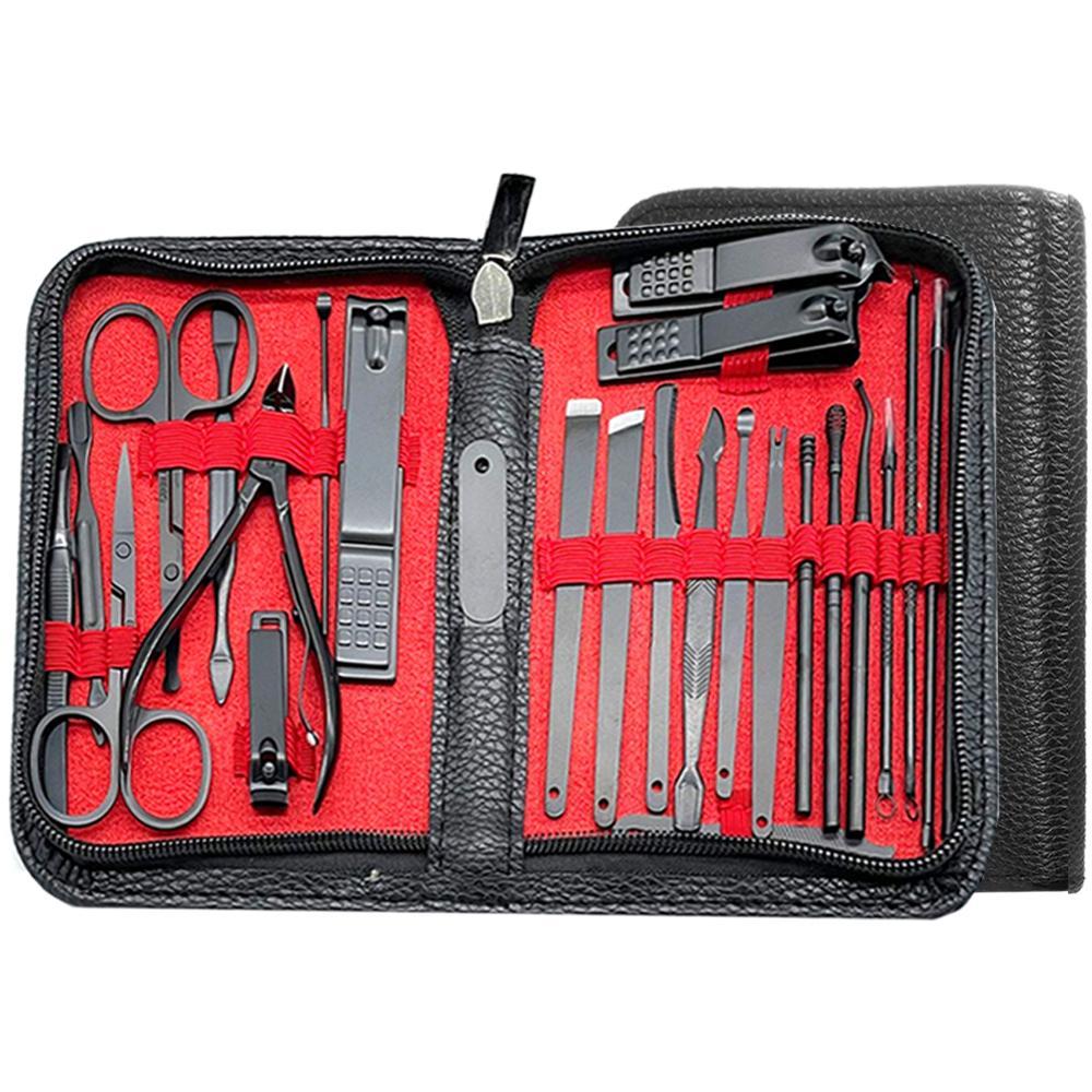 Essential Nail Clipper Set, 26pcs/set Multifunctional Nail Clipping Tools, Including Earwax Cleaning Products & Scissors & Eyebrow Trimming Tools & Cuticle Pusher
