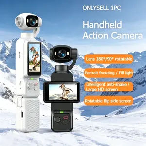 Handheld Anti-shake Action Camera, Content Creator Camera with Flip Side Screen. Capture Stable Footage for Outdoor Sports, Travel and Daily Vlog Recording Anytime.