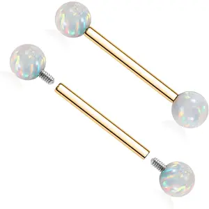 Nipple Piercing Jewelry G23 Titanium Nipple Rings Tongue Rings Nipple Bar 14G Internally Threaded Straight Barbells Bridge Piercing Jewelry 12mm-20mmGift.