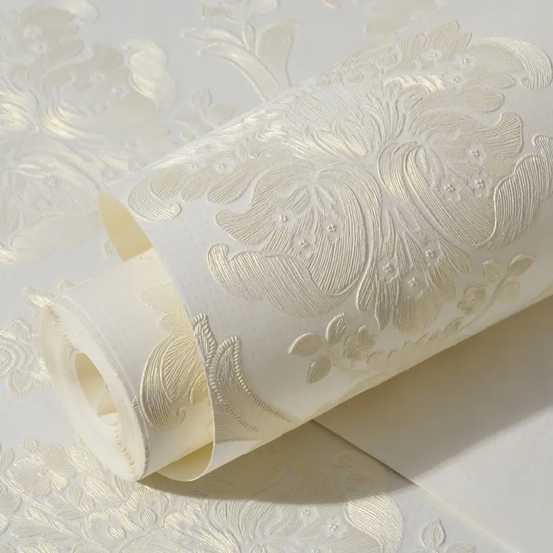 One roll of self-adhesive European-style fine-pressed non-woven wallpaper, easy to install by peeling and pasting, thickened and cut to size, available in multiple lengths, suitable for home decoration in bedrooms, living rooms, TV background walls, etc.