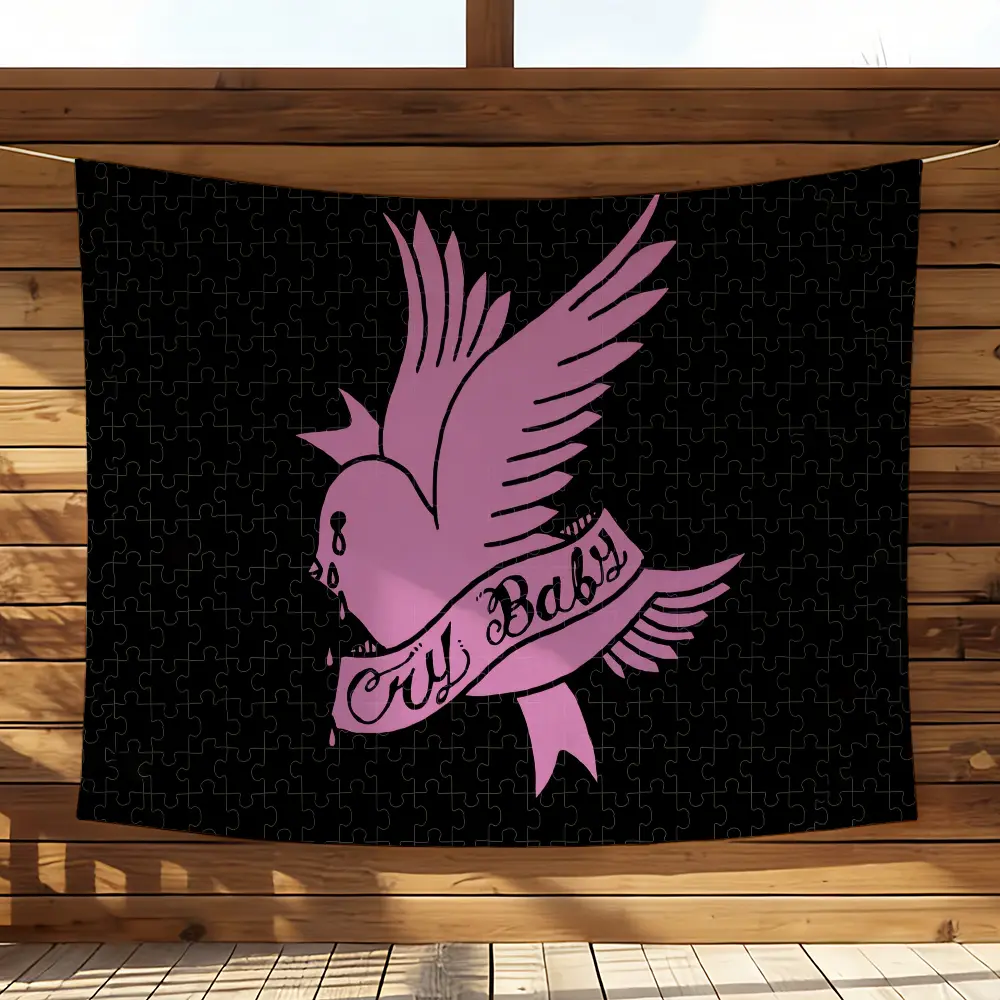 Lil Peep USA Flag Print Tapestry Wall Hanging, Emo Rap Fan Banner Poster, Indie Grunge Home Decor for College Dorms, Hip Hop Themed Background