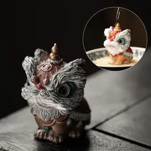 Color-changing Resin Tea Pet, Lion Dance Decoration For Tea Table, New Chinese-style Tea Space Home Tea Tray,Tabletop Ornament