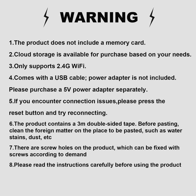 Smart Home Security Camera, 2.4G WiFi Camera with Night Vision, Indoor Remote Camera, Portable Camera for Home Security, Home Monitoring Camera