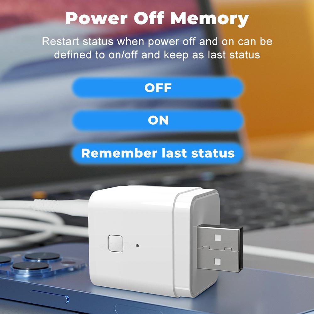 Smart Micro USB Adaptor Switch 5V, WiFi Mini USB Power Adaptor Compatible with Alexa Hey Google for Home Automation