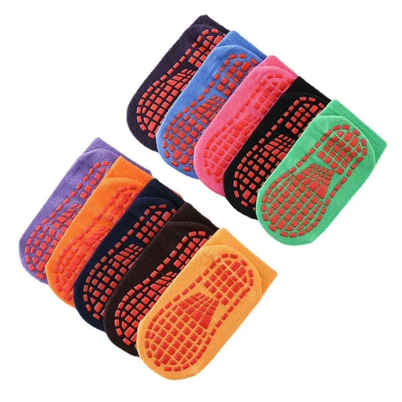[6 pairs] Adult  non-slip socks Summer playground trampoline socks Sports adult indoor  non-slip floor socks
