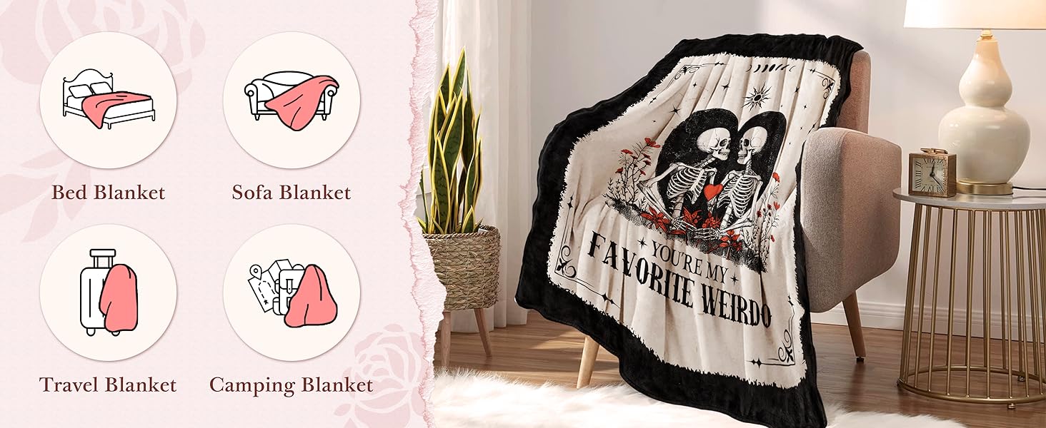 Valentines Day Gifts for Him Her, Anniversary Blanket for Women Men, Birthday Gifts for Boyfriend Girlfriend, I Love You Gift, Engagement, Wedding Gift for Wife, Husband, Couple, 60"X50"