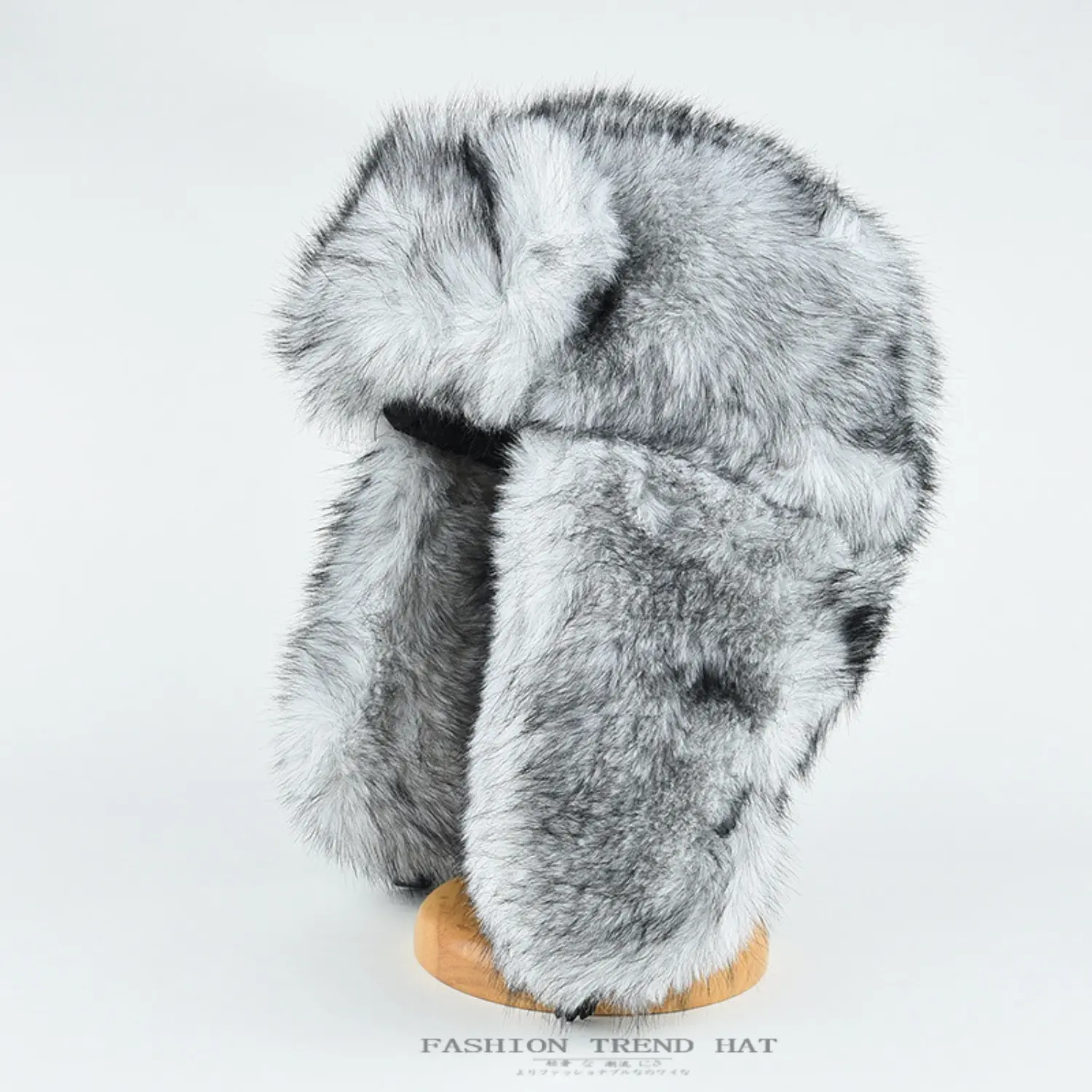 Luxury Fluffy Faux Fur Trapper Hat for Women Men - Warm Ushanka Russian Bomber Cap with Ear Flaps, Aesthetic Snow Leopard Cosplay Winter Hood Headwear
