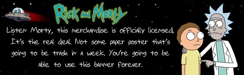 Calhoun Rick and Morty Indoor Wall Banner (30" by 50") (Space Cruiser)