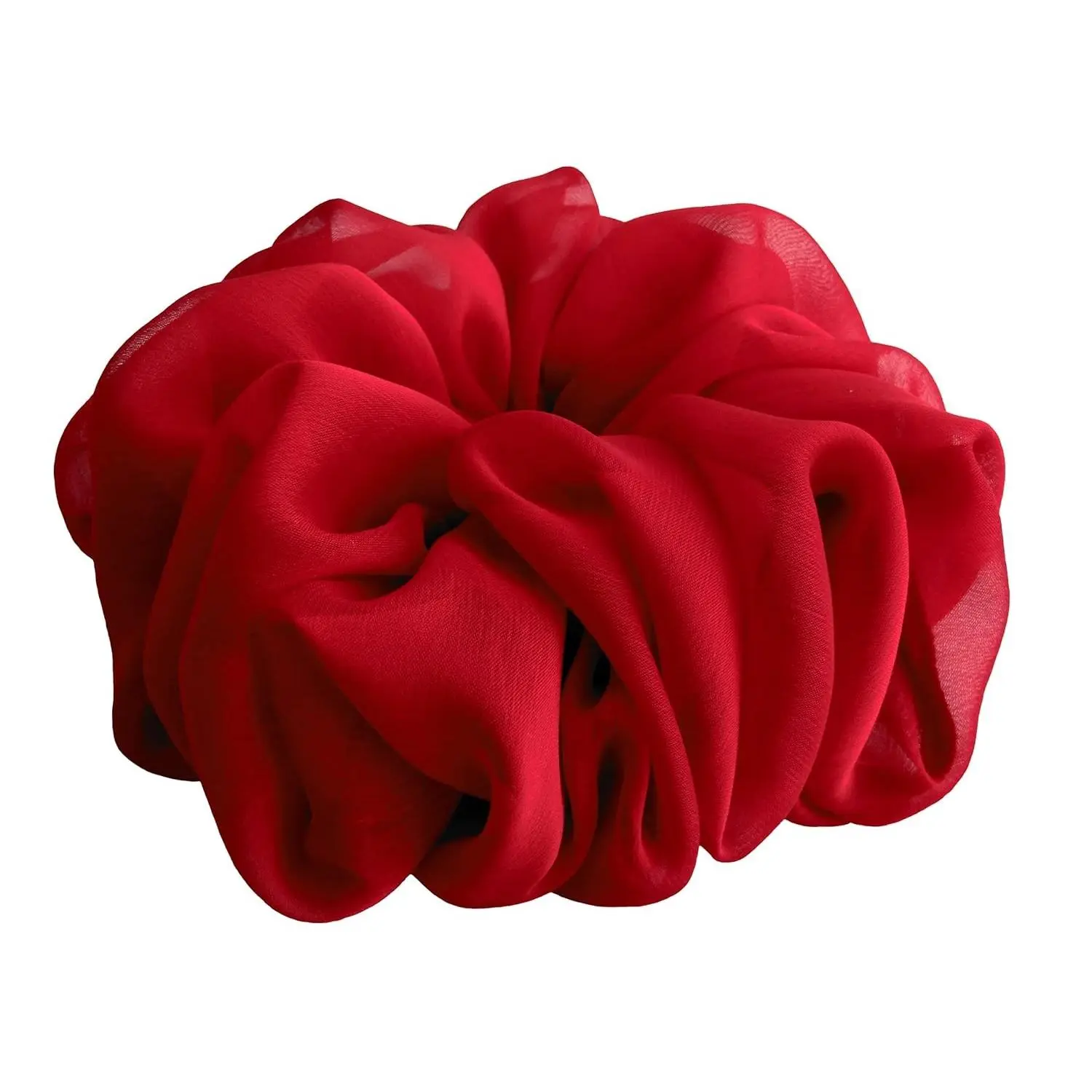 Oversized Chiffon Hair Scrunchie for Women & Girls, 7-Inch Large Ponytail Holder for Thick Hair, Soft Fabric Gentle Hold Accessory, Birthday Gift, Hair Holders