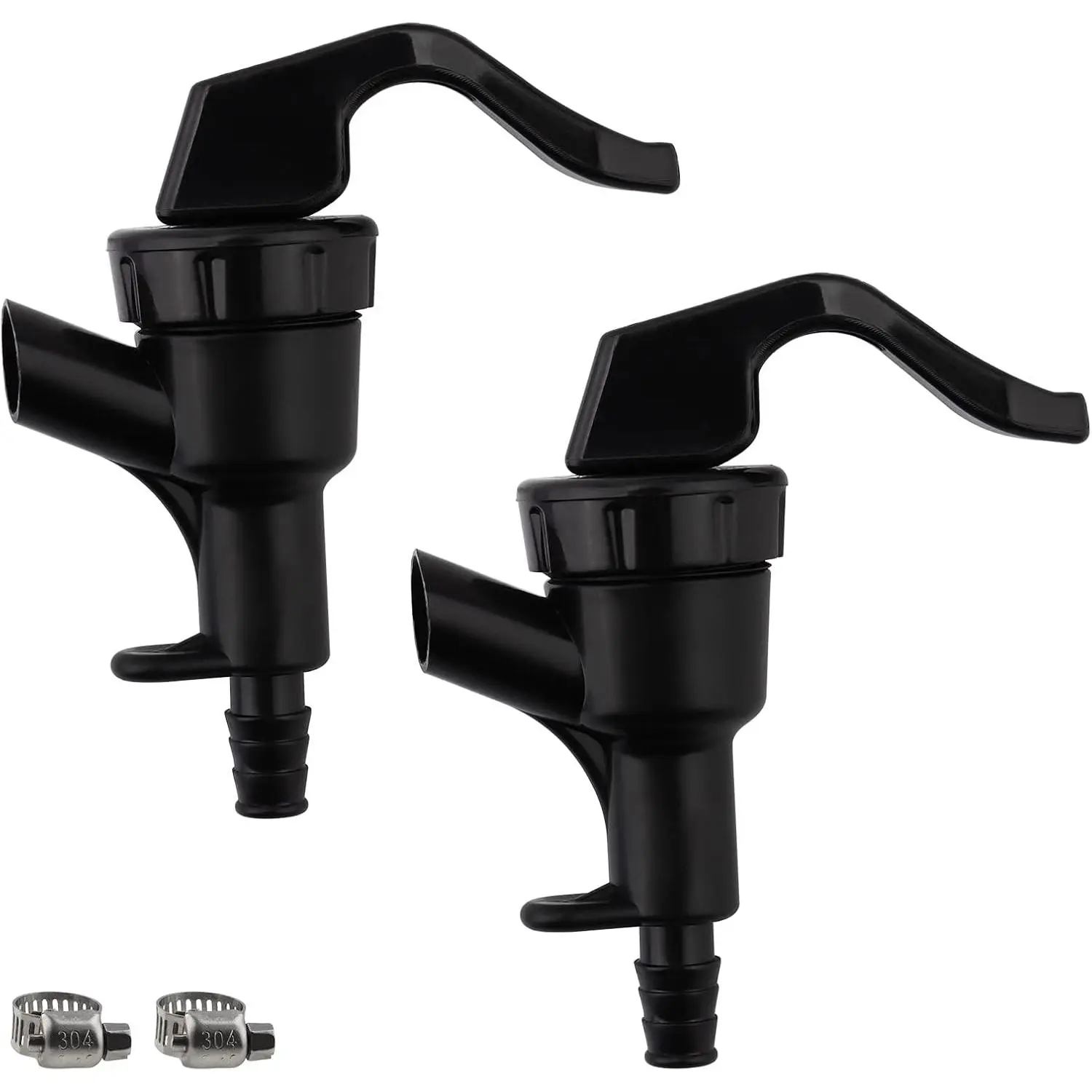 Picnic Faucet, 2 Pieces Plastic Draft Beer Dispensing Spigot Keg Tap for Home Brewing Kegging Cornelius Corny Hose Tubing Line